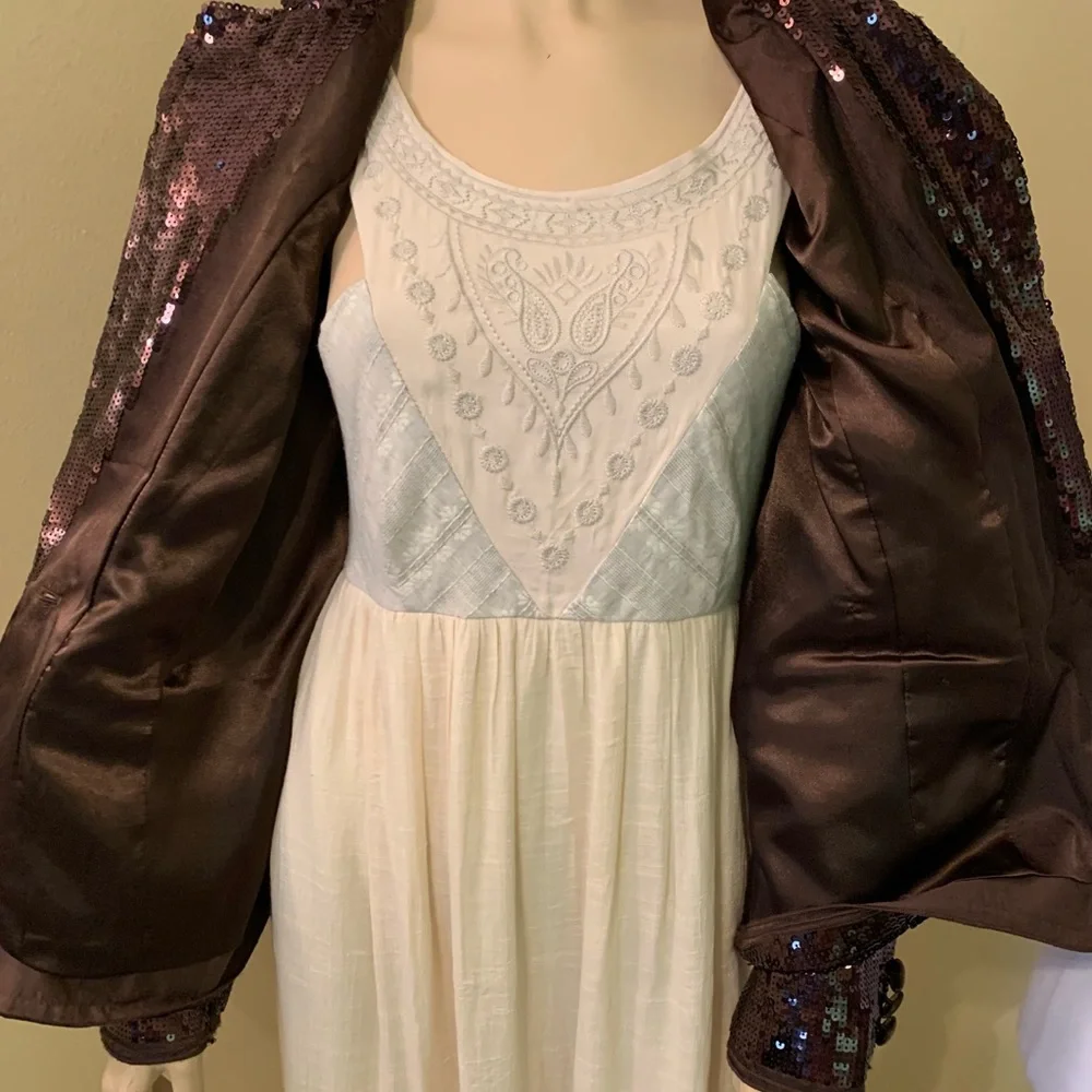 Chicos Shining Tuxe Sheron Jacket Timberglass. Sequins - Picture 10 of 15